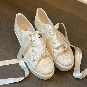 2in platform wedding sneakers